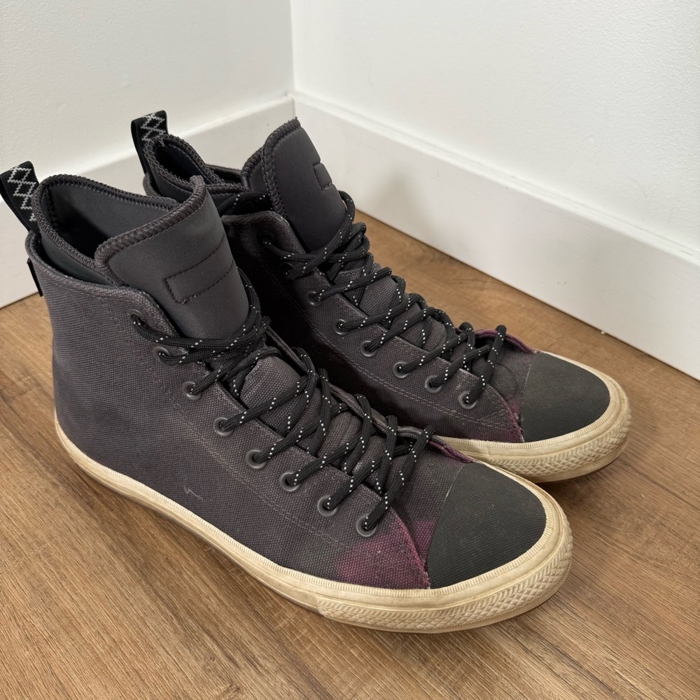 Converse Chuck Taylor II Lunarlon Lining Waterproof Grey Purple Canvas Mens 12